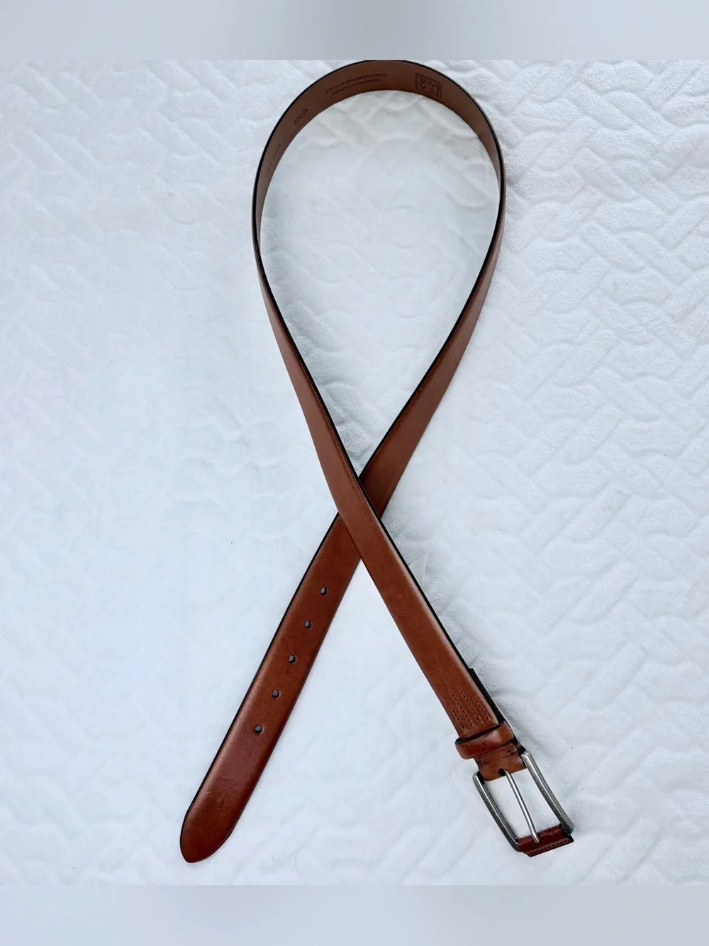 NWT Jos. A. Bank Handmade in Italy Men's Brown Tan Leather Belt Size 42 Classic
